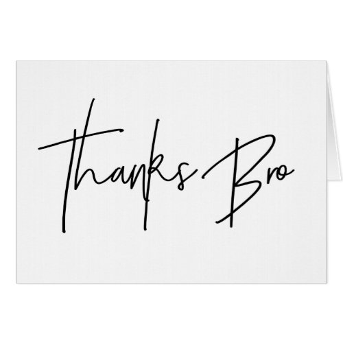 Groomsman Thank You Card Thanks Bro Card