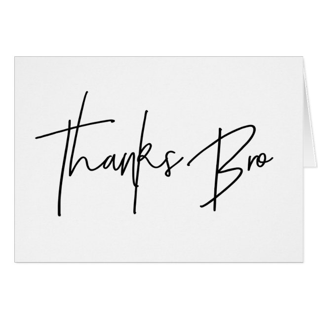 Groomsman Thank You Card Thanks Bro Card (Front Horizontal)