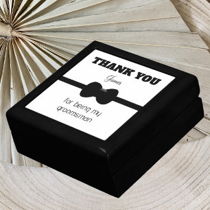 Groomsman Thank You Jewelry Box Bowtie