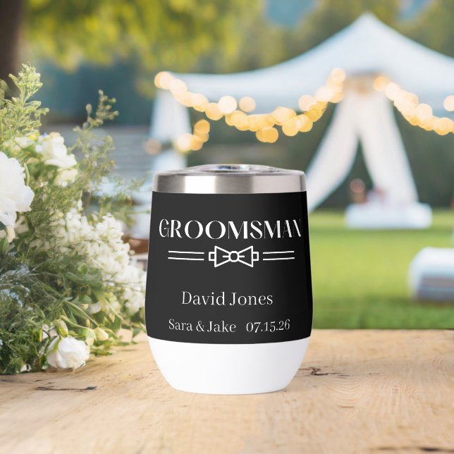 Groomsman  thermal wine tumbler (Wedding (Rotated))