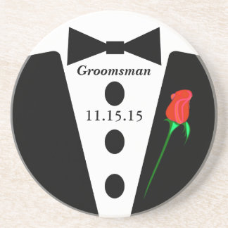 Groomsman Tuxedo Coasters