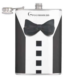 Groomsman Tuxedo 🎩 Elegant Bling Script Flask