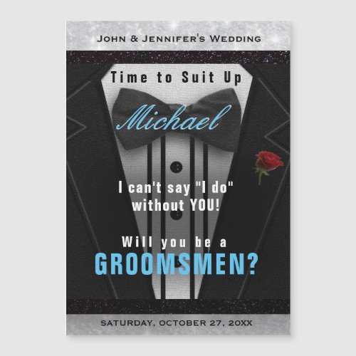 Groomsman Tuxedo Invitation Suit Up