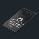 Groomsman Tuxedo Tie Black Credit Card Bottle Opener<br><div class="desc">Wedding Groomsman Tuxedo Tie Black Bottle Opener</div>