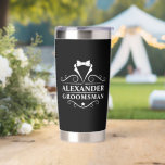 Groomsman Tuxedo Tie Black Insulated Tumbler<br><div class="desc">Wedding Groomsman Tuxedo Tie Black Drink Tumbler</div>