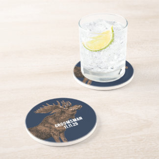 Groomsman Vintage Moose Coasters