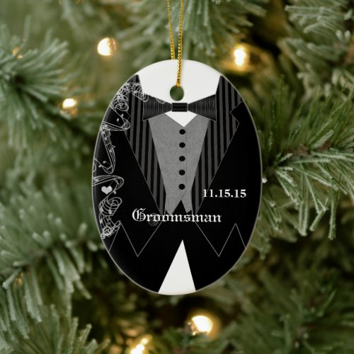 Groomsman Wedding Christmas Ornament