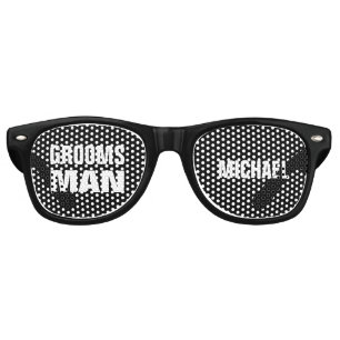 GROOMSMAN Wedding Favor Black and White A08 Retro Sunglasses