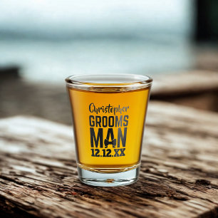 Groomsman Wedding Favor Shot Glass