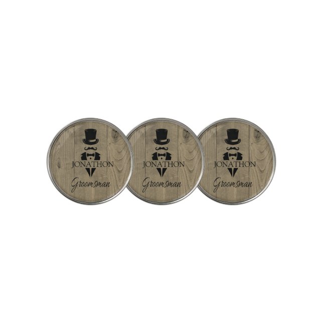 Groomsman Wedding Golf Ball Marker (3 Up)