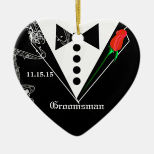 Groomsman Wedding Party Favor Christmas Ornament