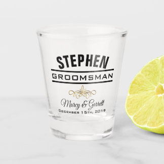 GROOMSMAN WEDDING PARTY SHOT GLASS