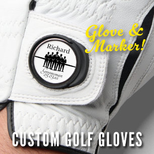 Groomsman Wedding Party Suited Silhouette Squad Golf Glove