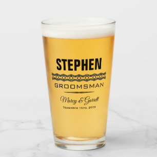 GROOMSMAN WEDDING PARTY TUMBLER GLASS