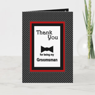 GROOMSMAN Wedding Thank You Card