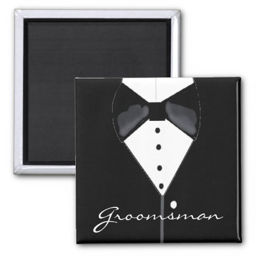 Groomsman Wedding Tuxedo Magnet