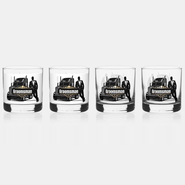 Groomsman  whiskey glass (Front)