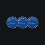 Groomsman with Wedding Date Golf Ball Markers<br><div class="desc">For a day out on the links with your groomsmen before the big day.
Text and background color are fully customizable.</div>