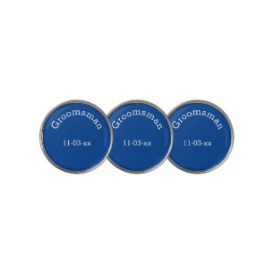 Groomsman with Wedding Date Golf Ball Markers