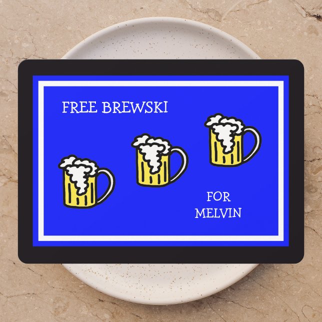 Groomsmen Blue with Brewski Invitation (Creator Uploaded)