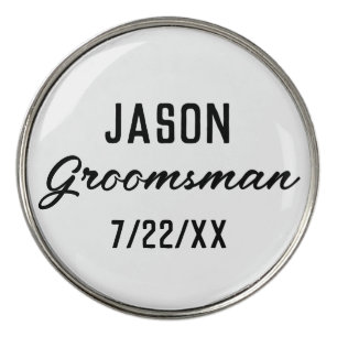 Groomsmen Gift Custom Text Wedding Favor Golf Ball Marker