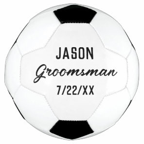 Groomsmen Gift Custom Text Wedding Favor Soccer Ball