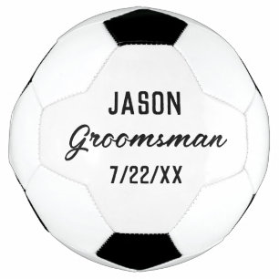 Groomsmen Gift Custom Text Wedding Favor Soccer Ball