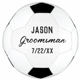 Groomsmen Gift Custom Text Wedding Favor Soccer Ball