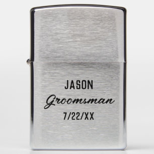 Groomsmen Gift Custom Text Wedding Favor Zippo Lighter