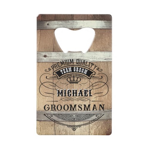 Groomsmen Gifts Credit Card Bottle Opener