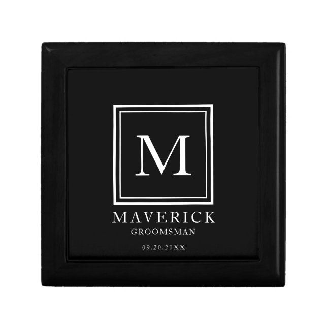 Groomsmen Gifts Elegant Wedding Party Best Man Gift Box (Front)