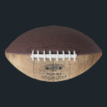 Groomsmen Gifts Football<br><div class="desc">Rustic whiskey barrel design featuring bold western typography. Personalize this design with your own text. Further customize this design by selecting the "customize further" link if desired.</div>