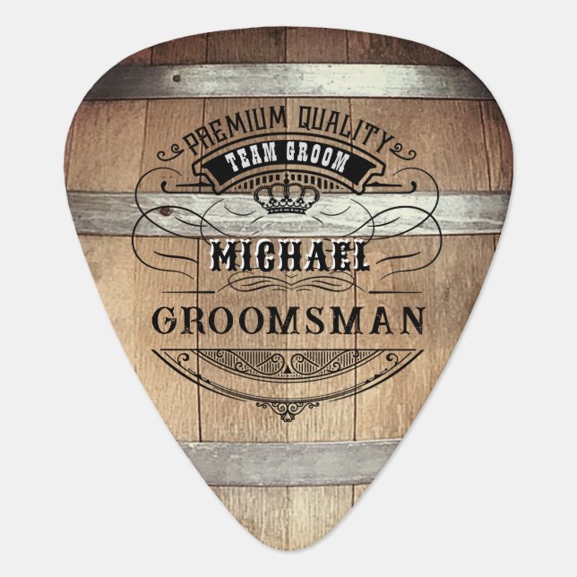 Groomsmen Gifts Guitar Pick (Front)