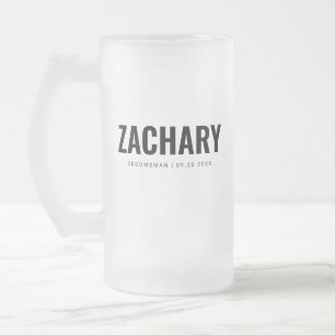 Groomsmen Gifts Masculine Wedding Party Best Man Frosted Glass Beer Mug