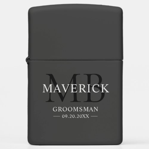 Groomsmen Gifts _ Monogram Wedding Favors Best Man Zippo Lighter