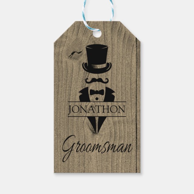 Groomsmen Gifts Wedding Gift Tags (Front)