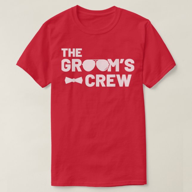 Groomsmen Groom Squat Men Bachelor Supplies Party  T-Shirt (Design Front)