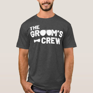 Groomsmen Groom Squat Men Bachelor Supplies Party T-Shirt
