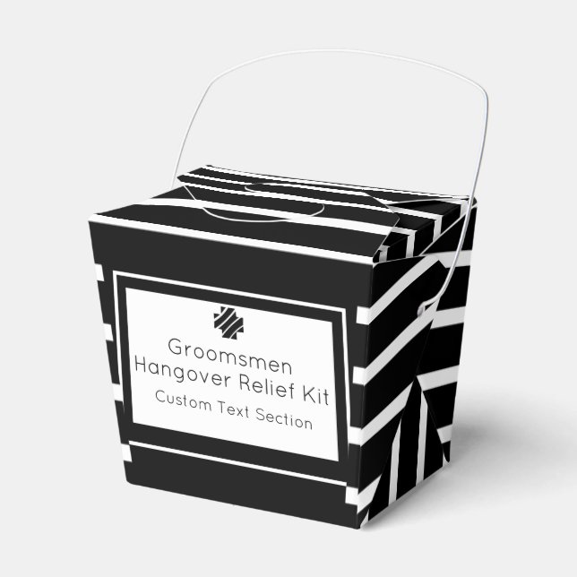 Groomsmen Hangover Relief Kit Favor Box (Front Side)