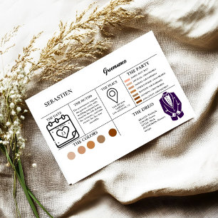 Groomsmen  info card bridal proposal Card
