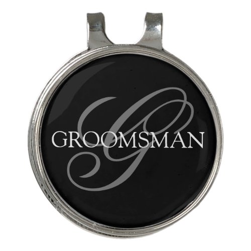 Groomsmen Monogram Wedding Favors Golf Hat Clip
