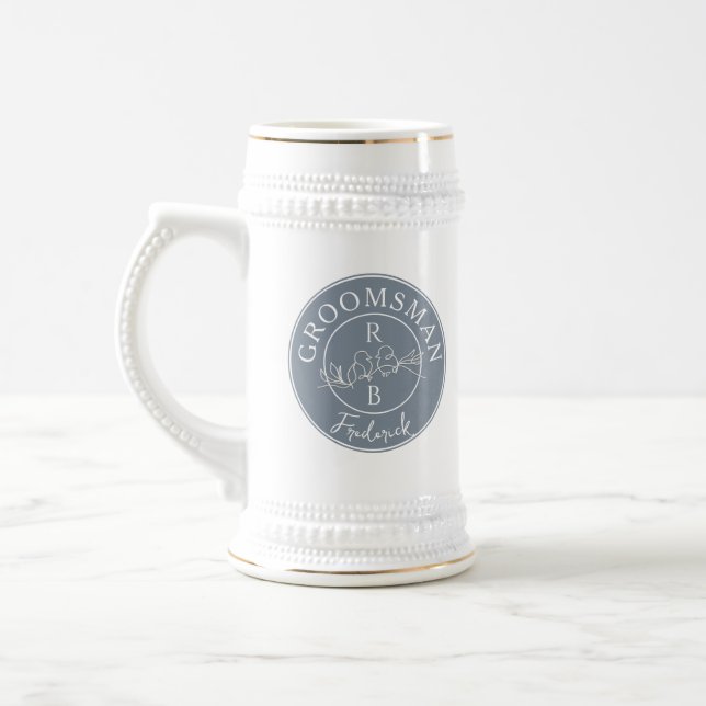Groomsmen Personalized Beer Stein (Left)