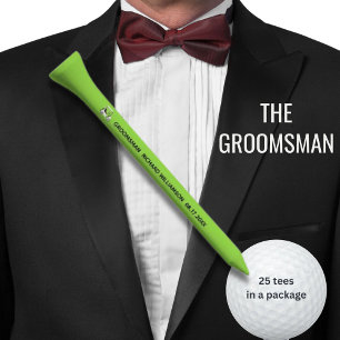 GROOMSMEN PERSONALIZED NAME DATE CART  GOLF TEES