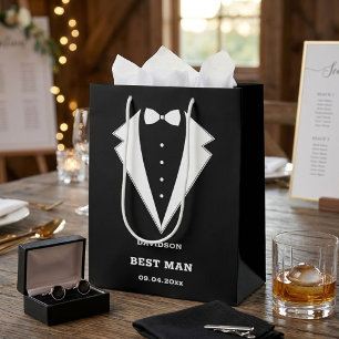 Groomsmen Proposal Bag, Team Groom Personalized  Medium Gift Bag
