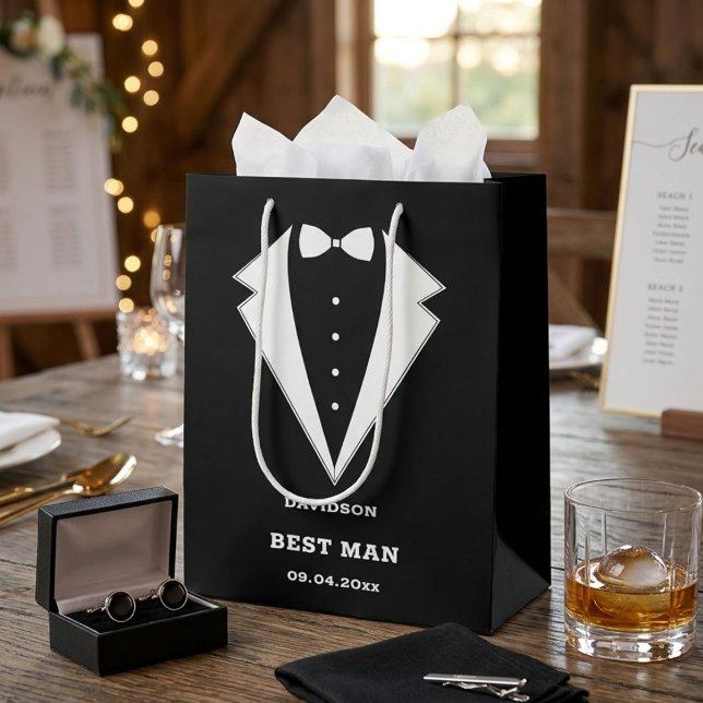 Groomsmen Proposal Bag, Team Groom Personalized  Medium Gift Bag (Creator Uploaded)