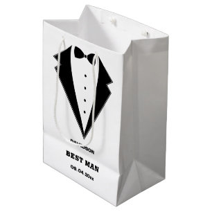 Groomsmen Proposal Bag, Team Groom Personalized Medium Gift Bag