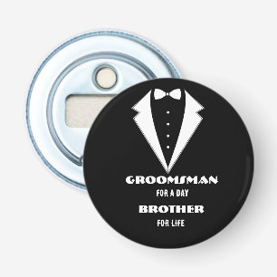 Groomsmen Proposal Glass, groomsman for a day Bottle Opener