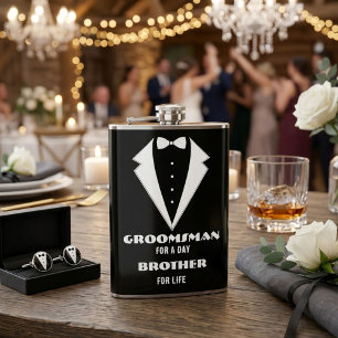 Groomsmen Proposal Glass, groomsman for a day  Flask