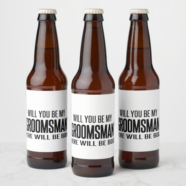 GROOMSMEN PROPOSAL Labels (Bottles)
