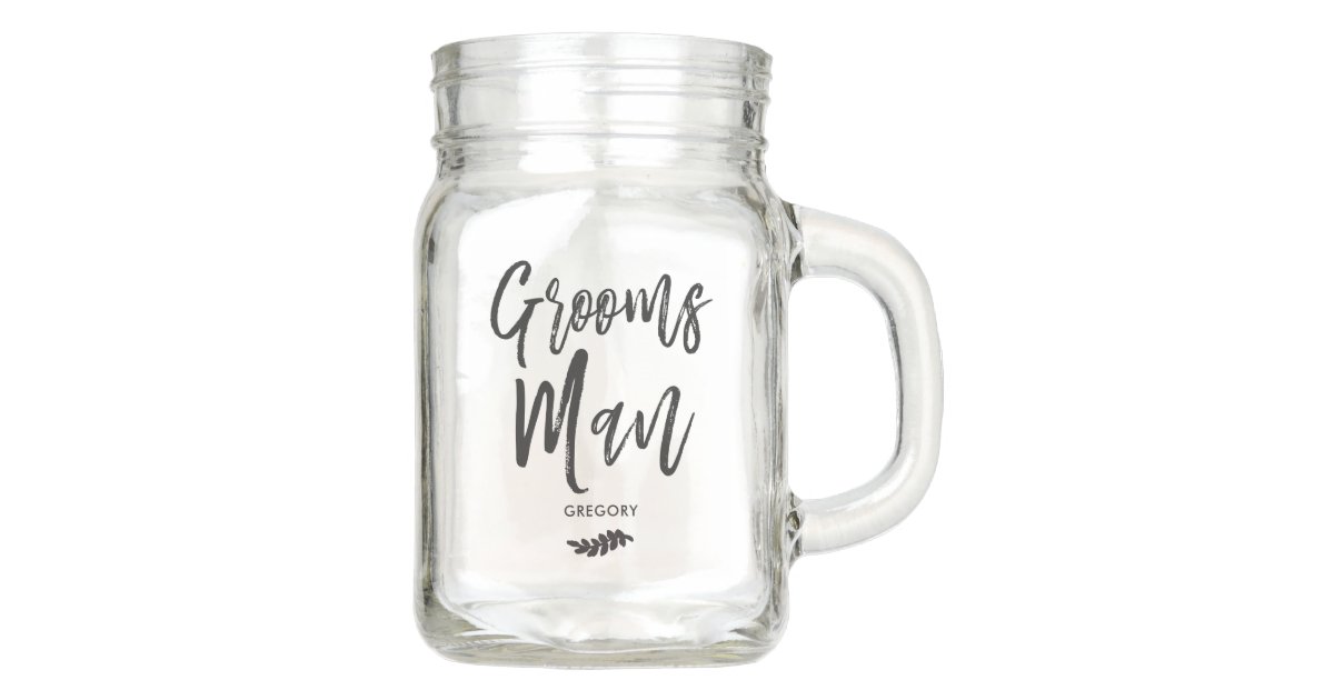 Canvas Bridal Party Tote Bag with Mason Jar - Personalized Brides